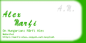 alex marfi business card